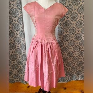 True 50s hand-made pink dress.